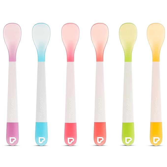 Munchkin Lift Baby and Toddler Spoons, Multicolored (6 Count)
