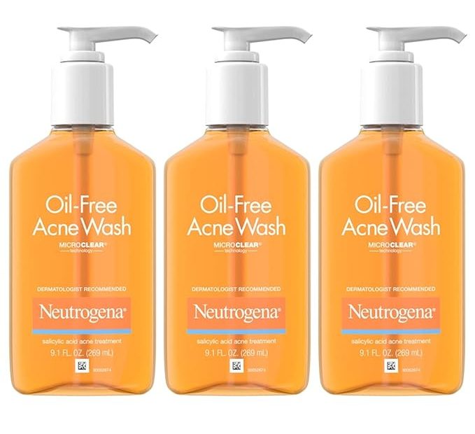 Neutrogena Oil Free Acne Fighting Face Wash (3 Pack)